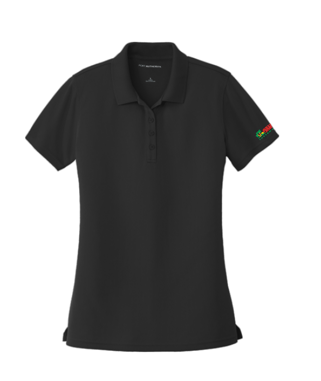 Women's Embroidered DryFit Polo - Black